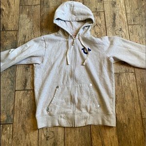 Grey true religion hoodie